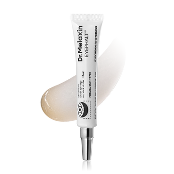 Dr. Melanin eye cream tube with applicator on a white background. Iceland