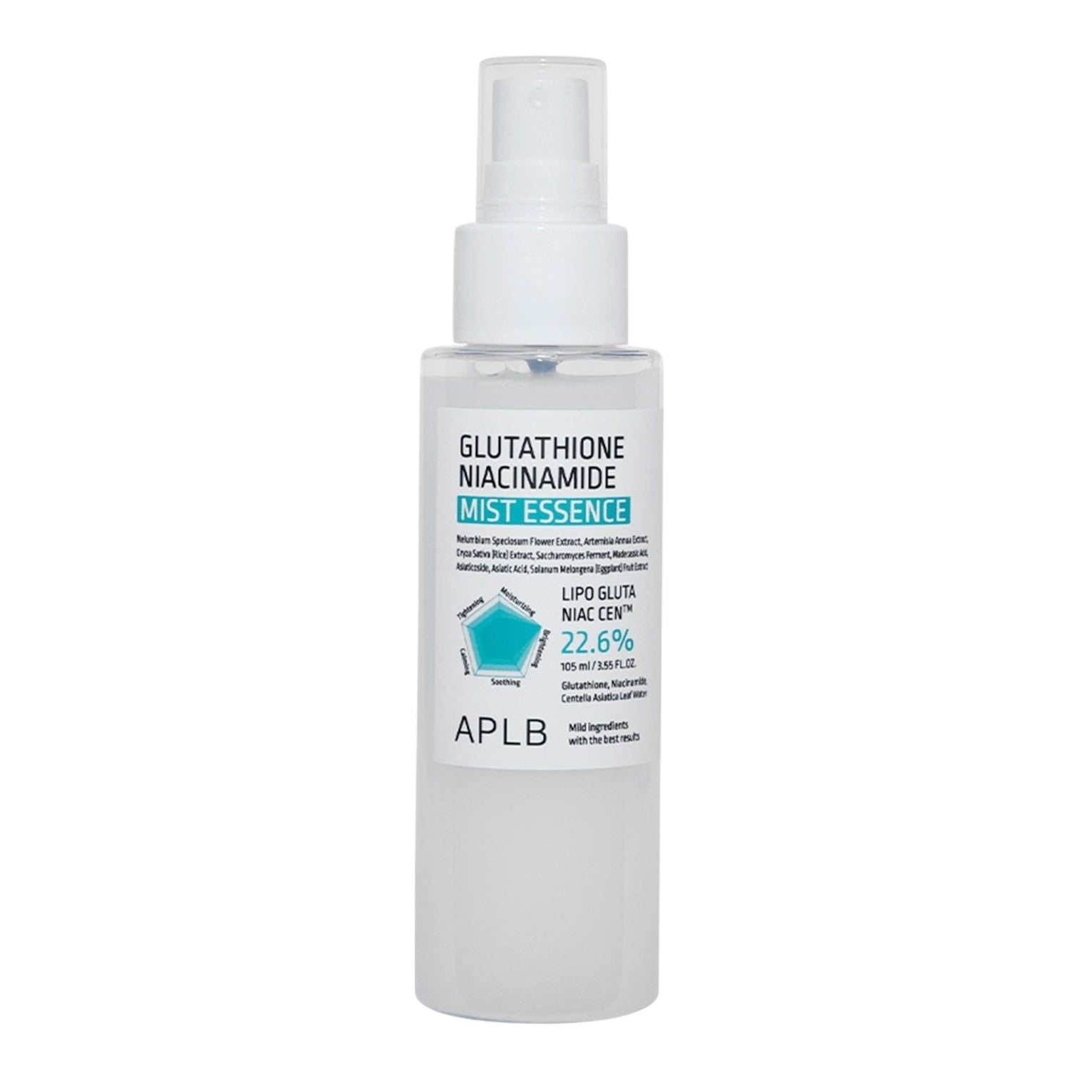 APLB Glutathione Niacinamide Mist Essence 105ml available in iceland at lbbeauty and kurenada