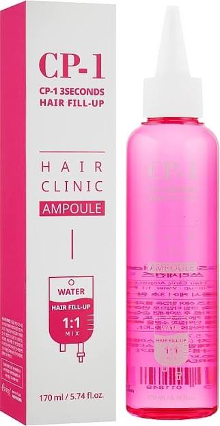 CP-1 hair clinic ampoule bottle and box on a white background