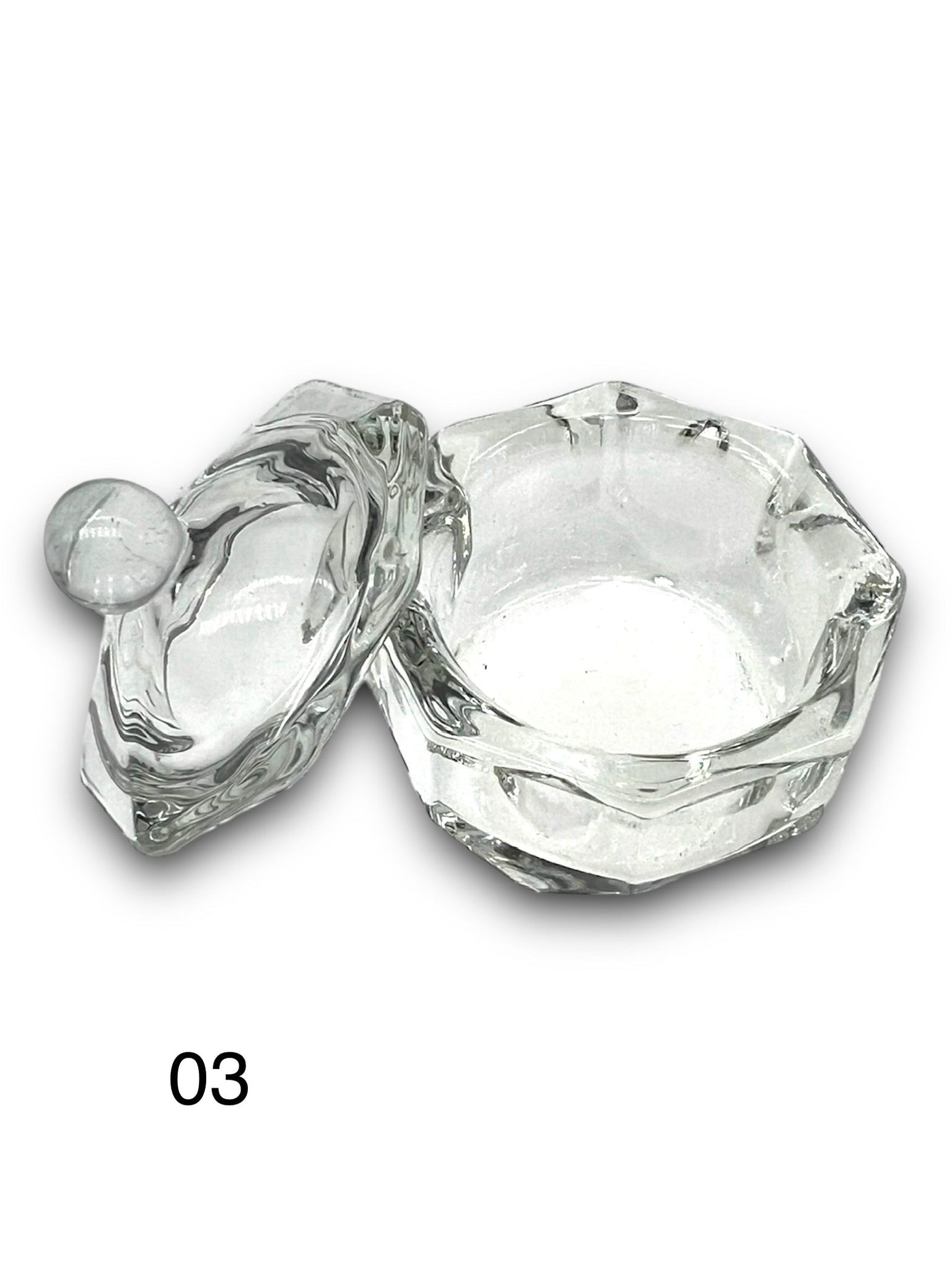 Clear Dappen Dish With Lid #03 - LB BEAUTY 