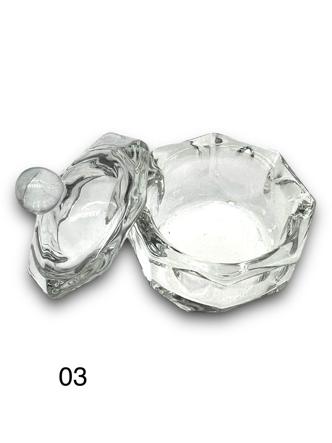 Clear Dappen Dish With Lid #03 - LB BEAUTY 