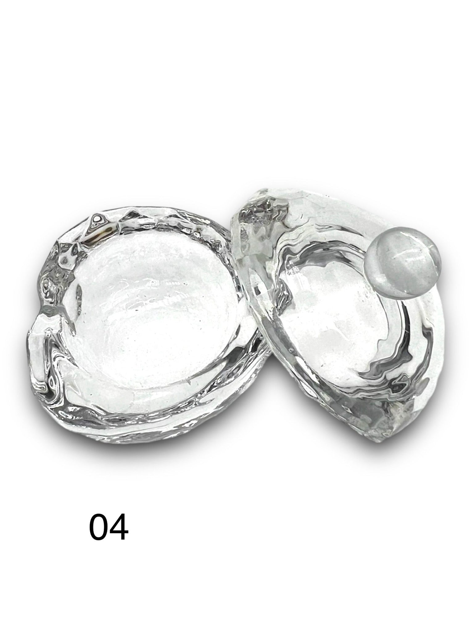 Clear Dappen Dish With Lid #04 - LB BEAUTY 