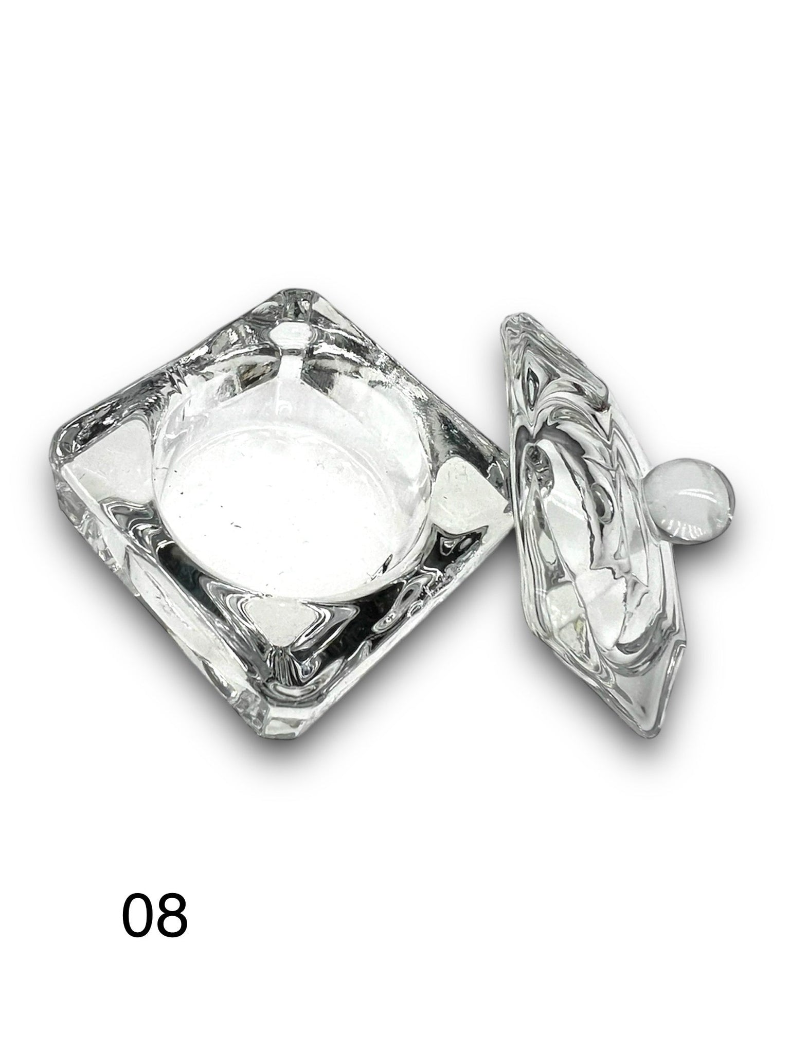 Clear Dappen Dish With Lid #08 - LB BEAUTY 