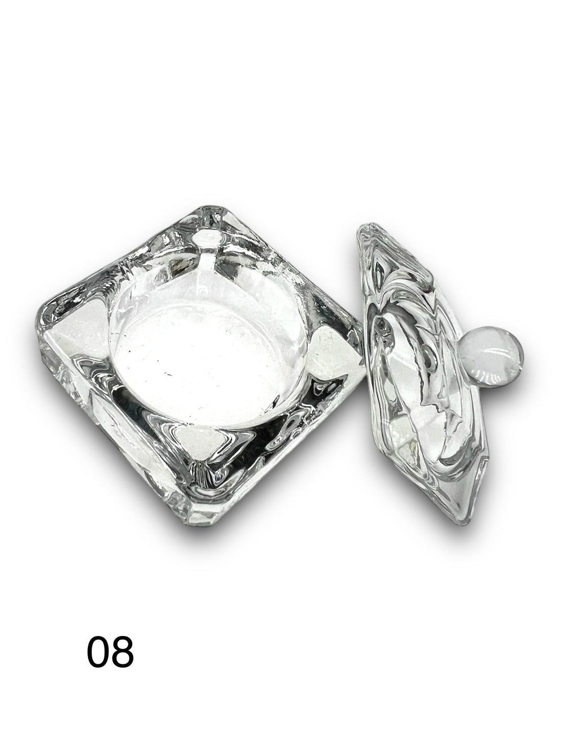 Clear Dappen Dish With Lid #08 - LB BEAUTY 