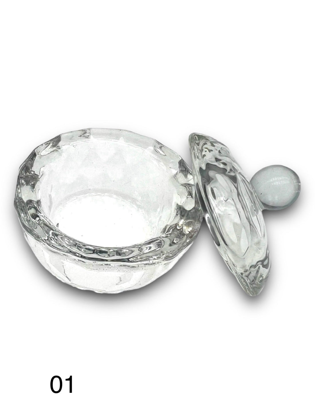 Clear Dappen Dish With Lid #1 - LB BEAUTY 