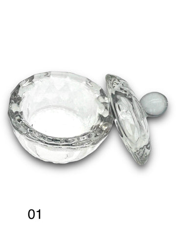 Clear Dappen Dish With Lid #1 - LB BEAUTY 