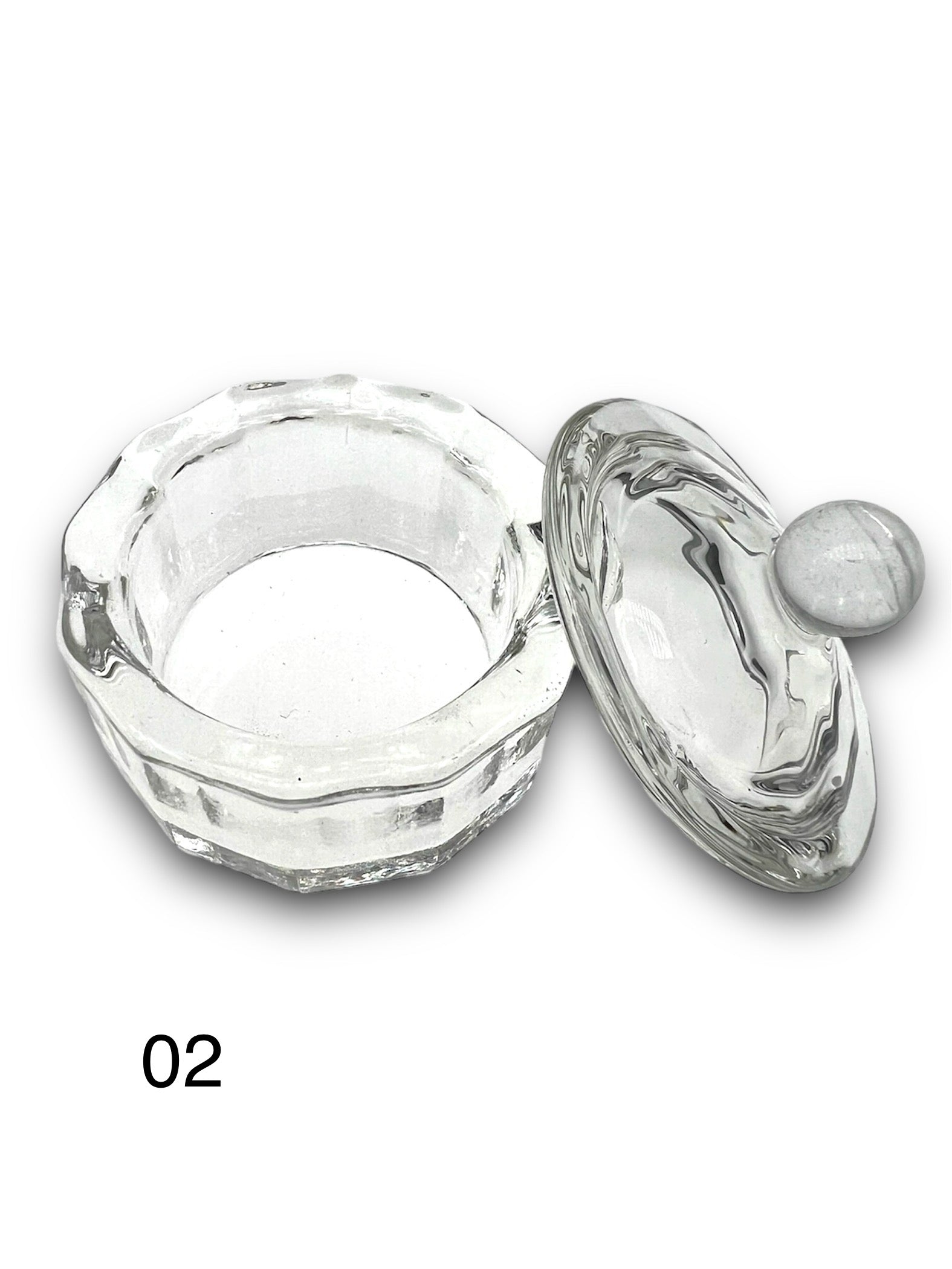 Clear Dappen Dish With Lid #2 - LB BEAUTY 