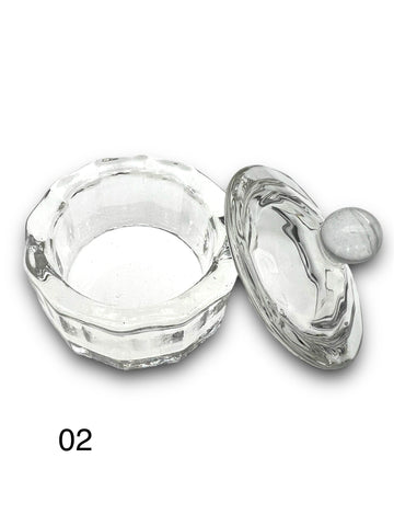 Clear Dappen Dish With Lid #2 - LB BEAUTY 