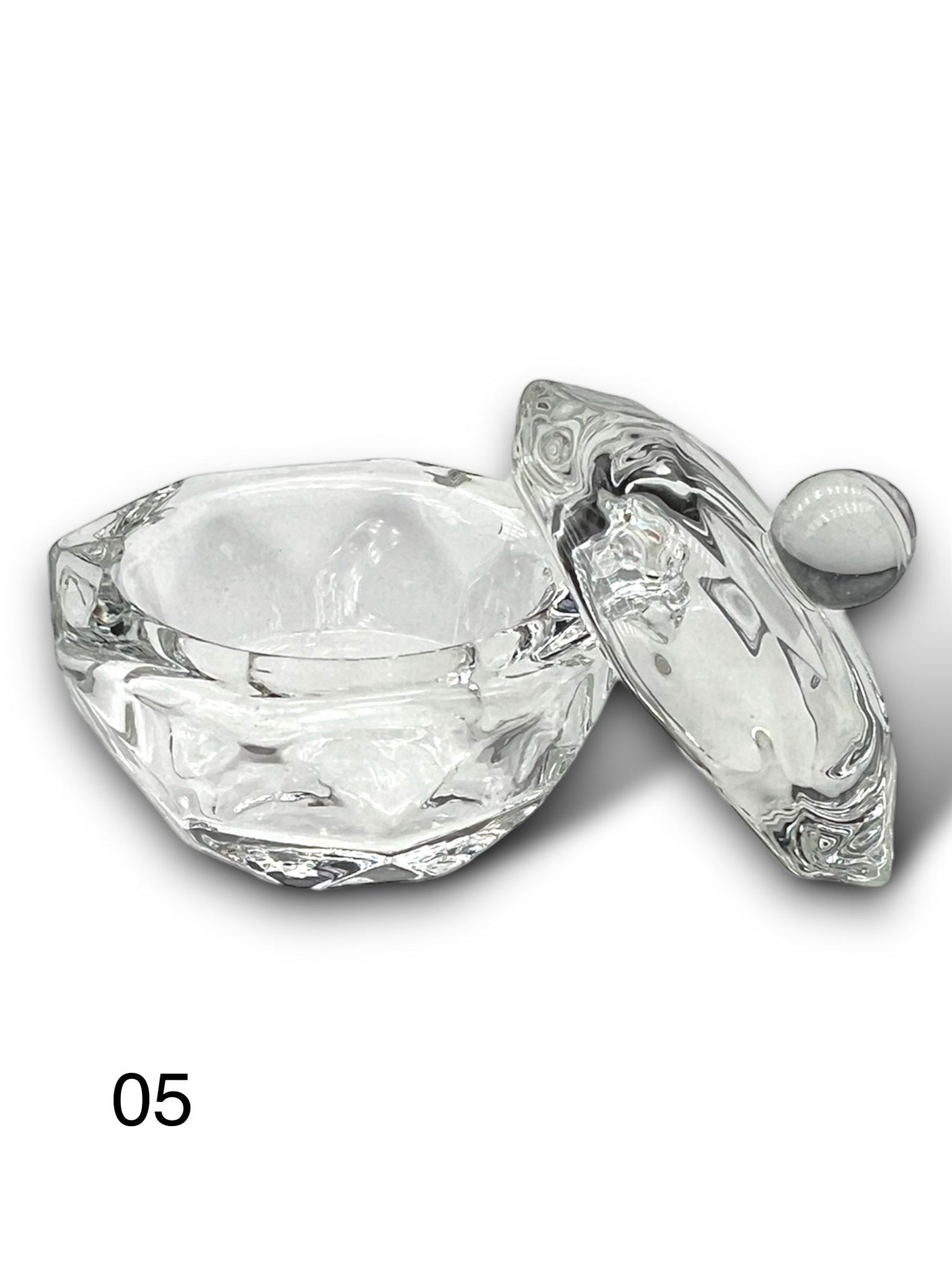 Clear Dappen Dish With Lid #5 - LB BEAUTY 