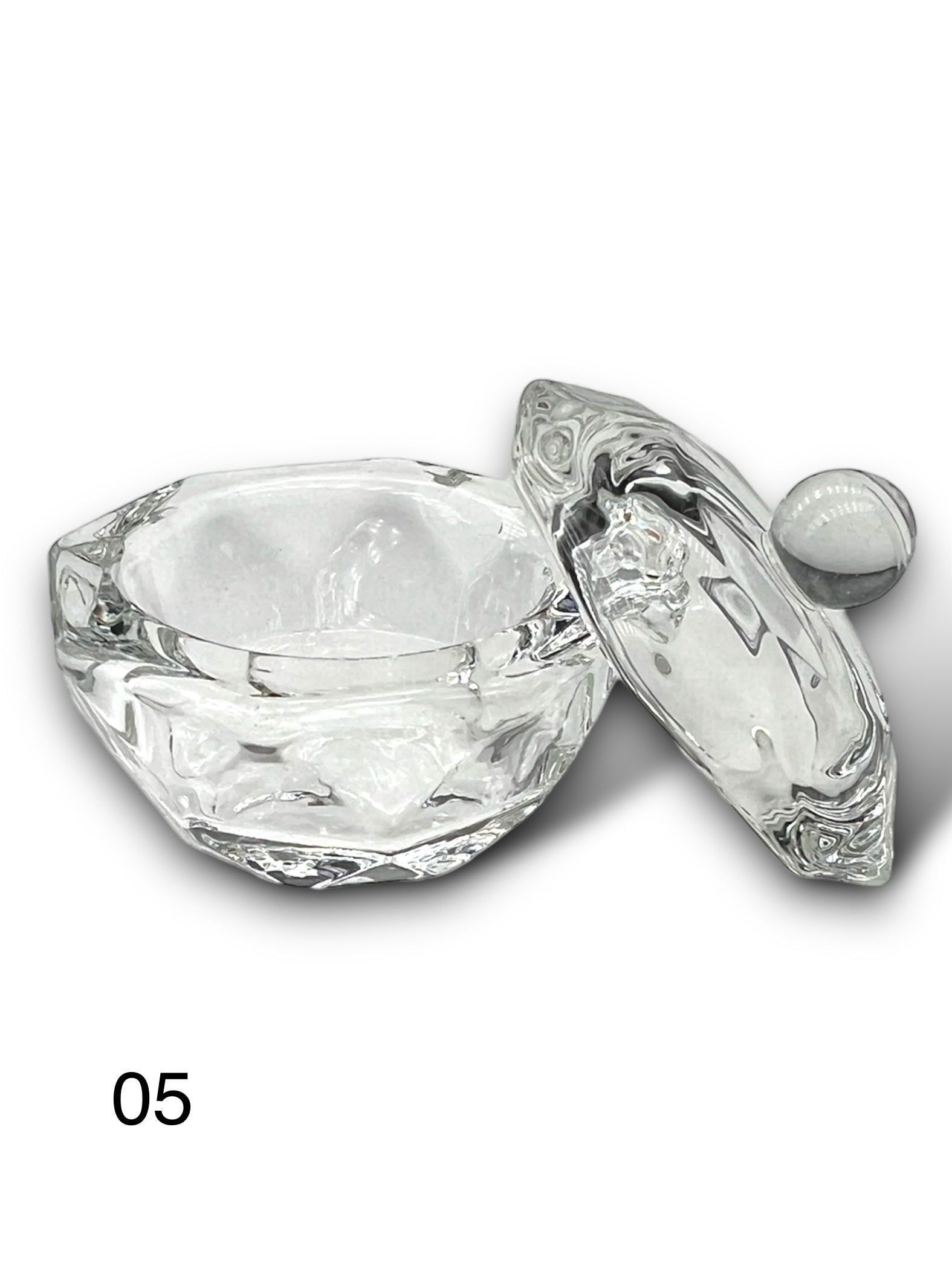 Clear Dappen Dish With Lid #5 - LB BEAUTY 