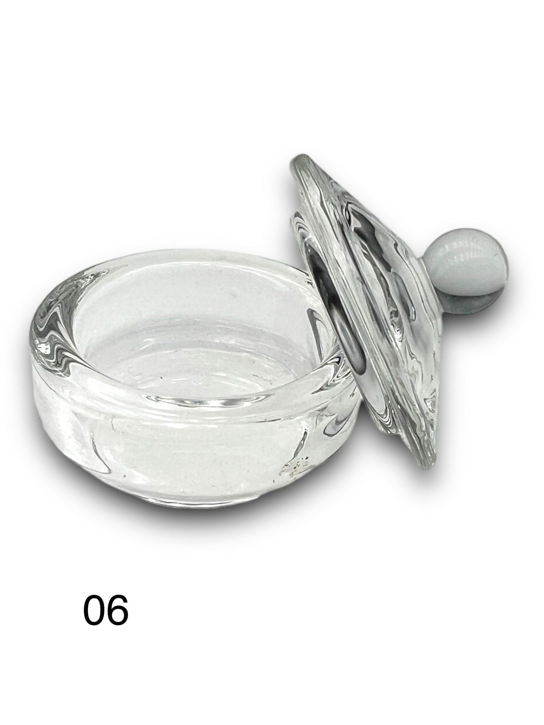 Clear Dappen Dish With Lid #6 - LB BEAUTY 