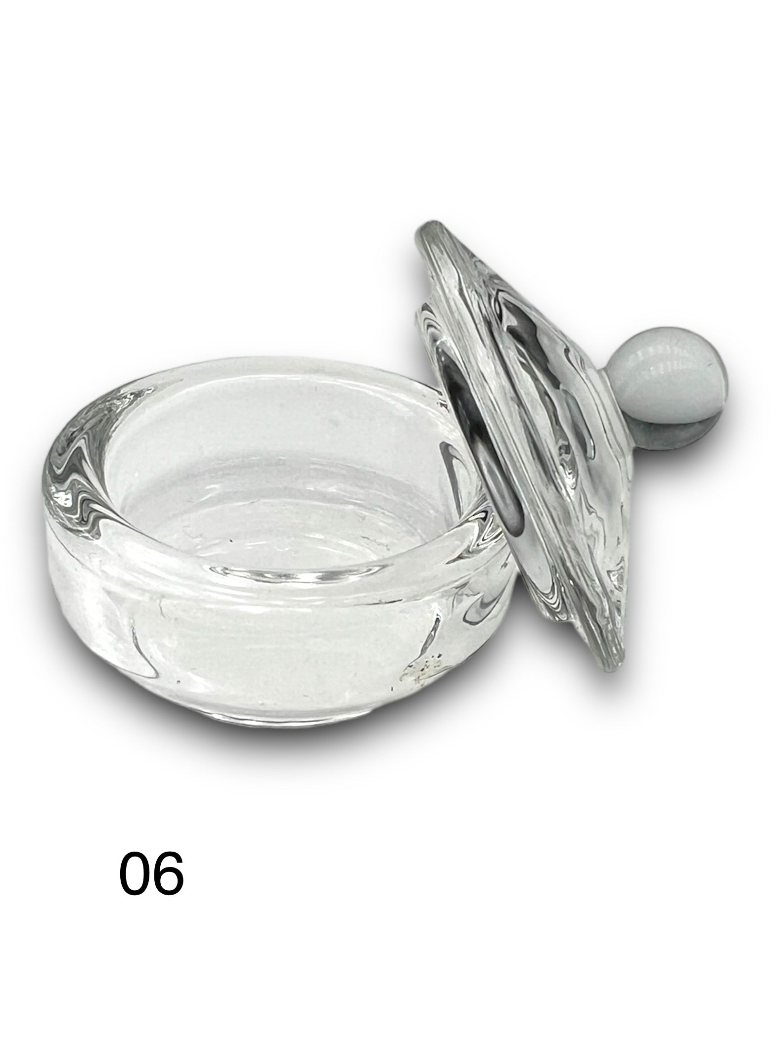 Clear Dappen Dish With Lid #6 - LB BEAUTY 