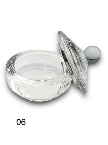 Clear Dappen Dish With Lid #6 - LB BEAUTY 