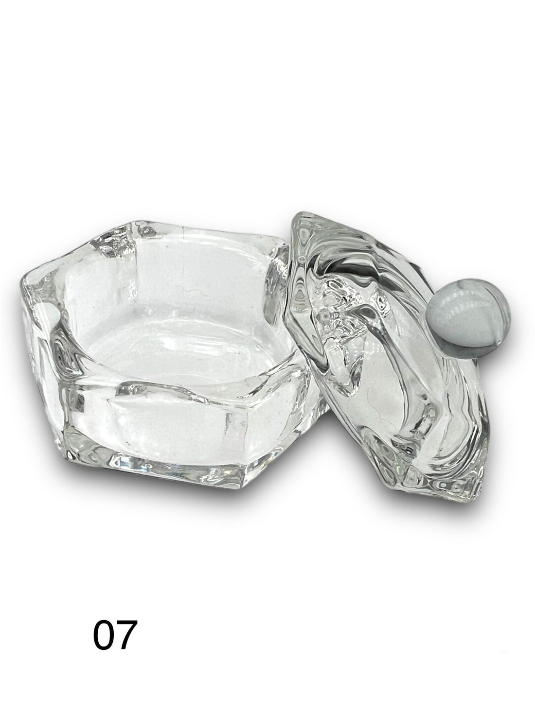 Clear Dappen Dish With Lid #7 - LB BEAUTY 