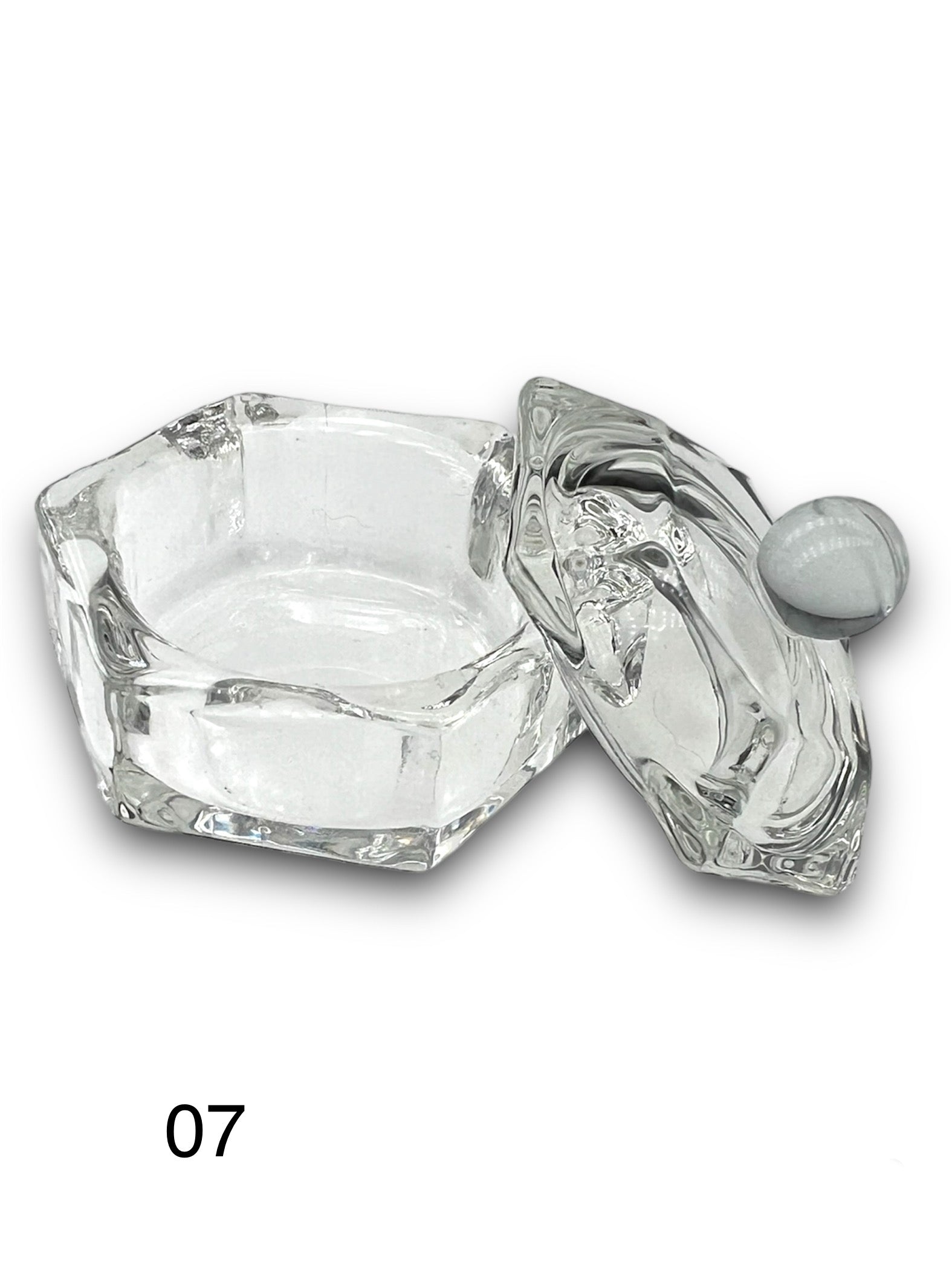 Clear Dappen Dish With Lid #7 - LB BEAUTY 