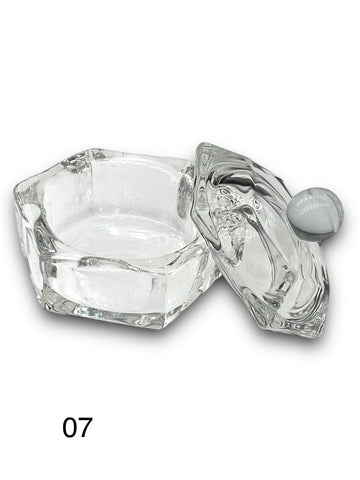 Clear Dappen Dish With Lid #7 - LB BEAUTY 