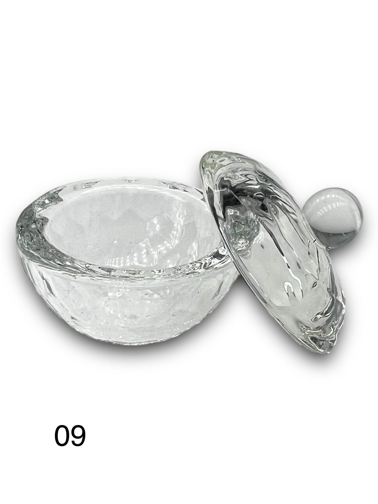 Clear Dappen Dish With Lid #9 - LB BEAUTY 