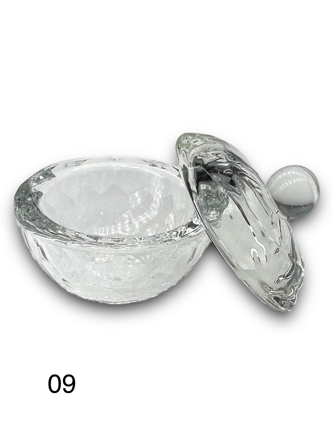 Clear Dappen Dish With Lid #9 - LB BEAUTY 