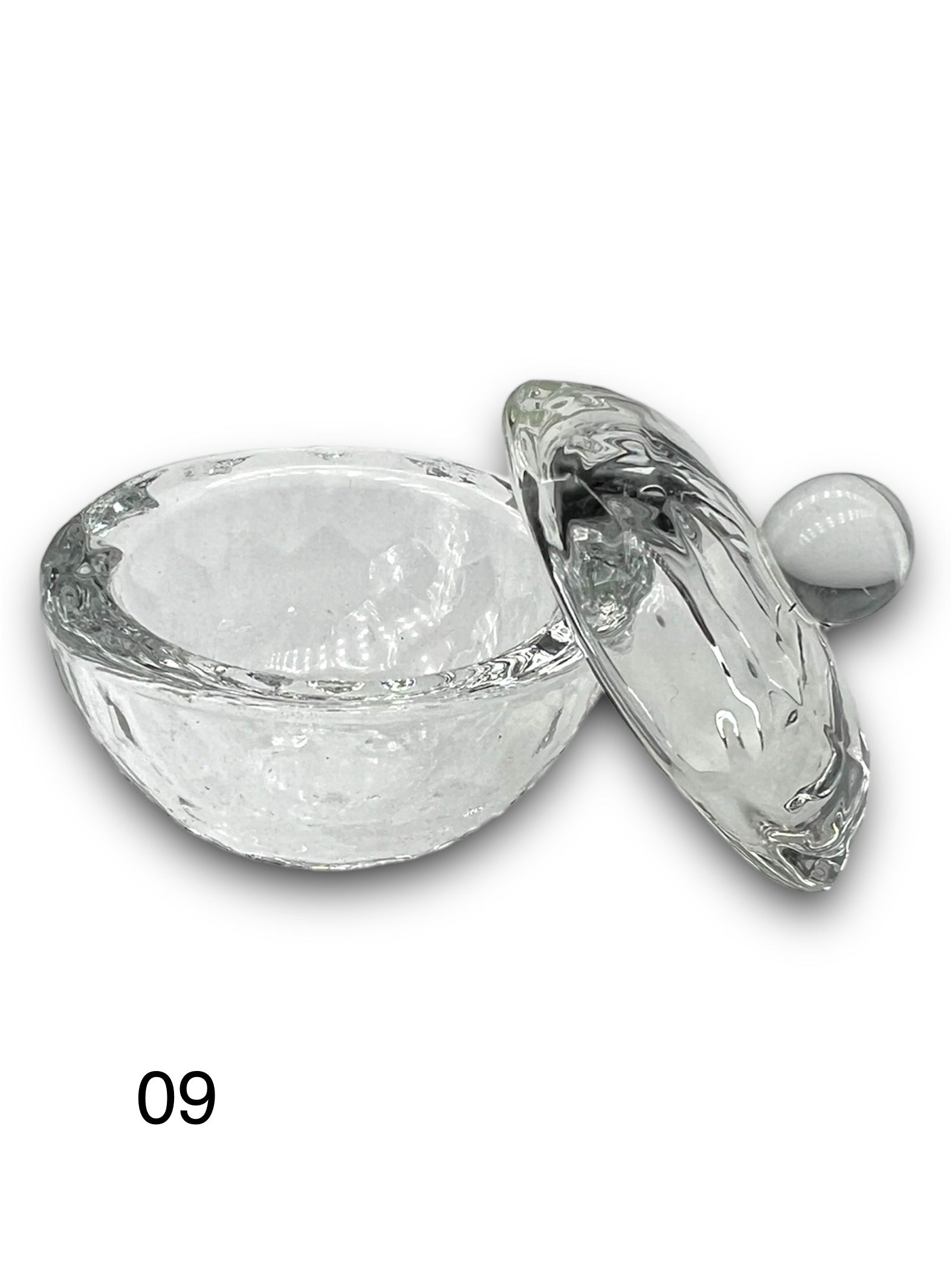 Clear Dappen Dish With Lid #9 - LB BEAUTY 