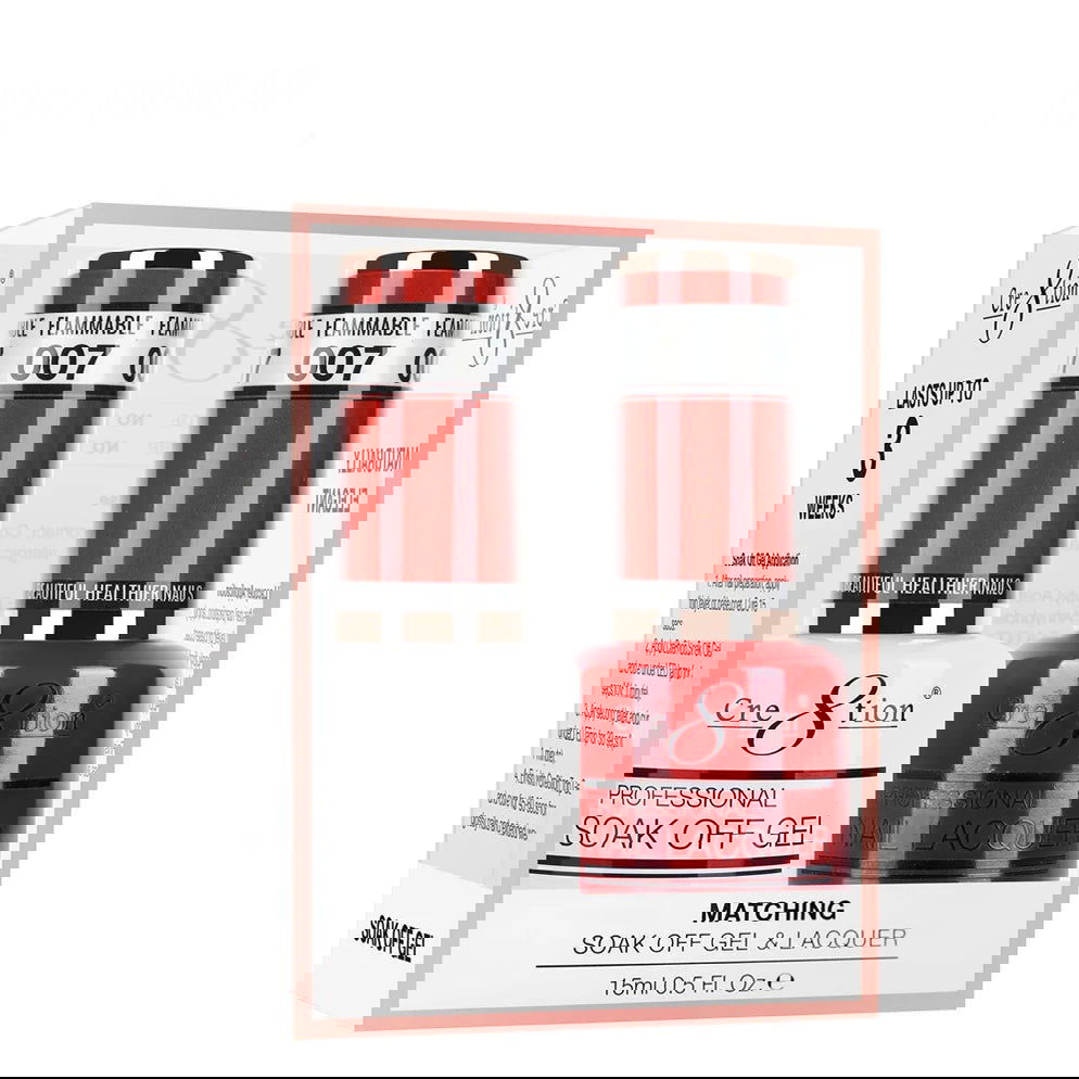 Cre8tion Matching Color Gel & Nail Lacquer 07 Flammable - LB BEAUTY 