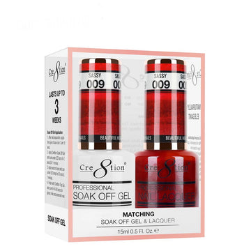 Cre8tion Matching Color Gel & Nail Lacquer 09 Sassy - LB BEAUTY 