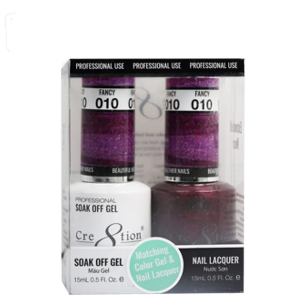 Cre8tion Matching Color Gel & Nail Lacquer 10 Fancy - LB BEAUTY 