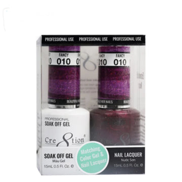 Cre8tion Matching Color Gel & Nail Lacquer 10 Fancy - LB BEAUTY 