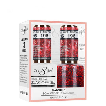 Cre8tion Matching Color Gel & Nail Lacquer 196 Money Maker - LB BEAUTY 