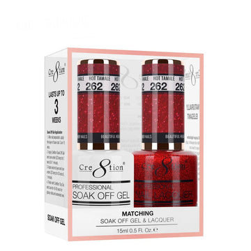 Cre8tion Matching Color Gel & Nail Lacquer 262 Hot Tamale - LB BEAUTY 