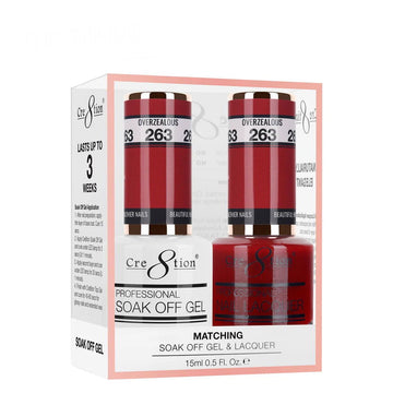 Cre8tion Matching Color Gel & Nail Lacquer 263 Overzealous - LB BEAUTY 