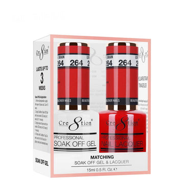 Cre8tion Matching Color Gel & Nail Lacquer 264 Love on the Brain - LB BEAUTY 