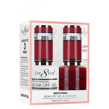 Cre8tion Matching Color Gel & Nail Lacquer 265 Fighting With Fire - LB BEAUTY 