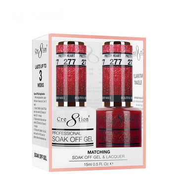 Cre8tion Matching Color Gel & Nail Lacquer 277 Pretty Heart - LB BEAUTY 