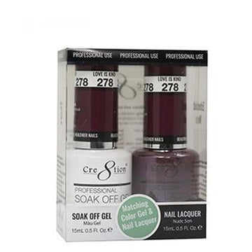Cre8tion Matching Color Gel & Nail Lacquer 278 Love Is Kind - LB BEAUTY 
