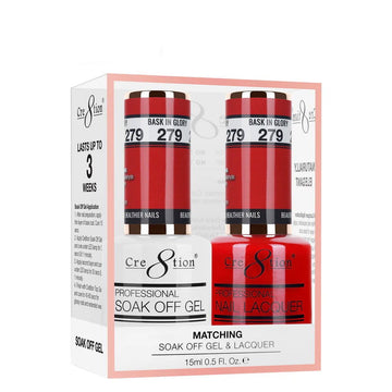 Cre8tion Matching Color Gel & Nail Lacquer 279 Bask In Glory - LB BEAUTY 