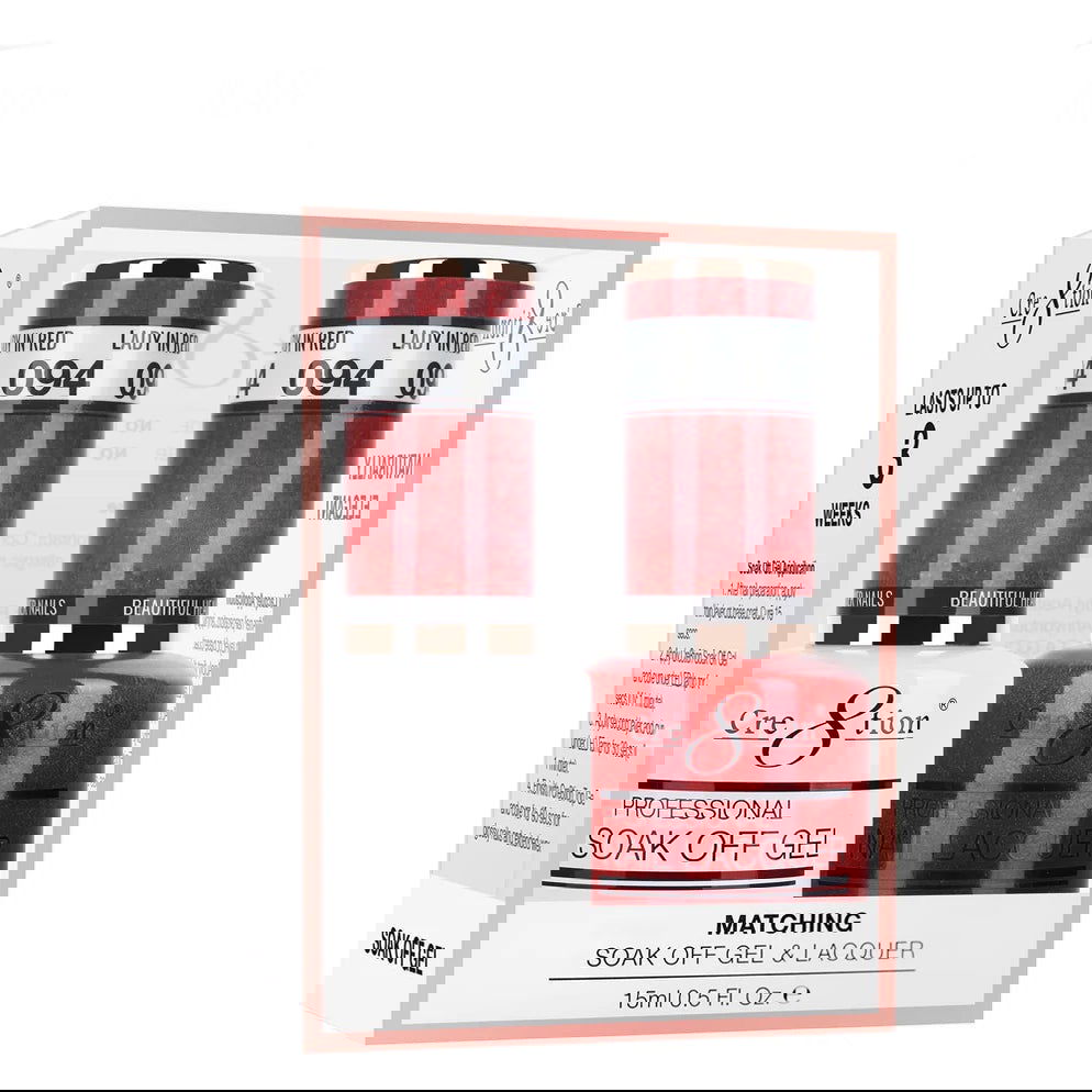 Cre8tion Matching Color Gel & Nail Lacquer 94 Lady In Red - LB BEAUTY 