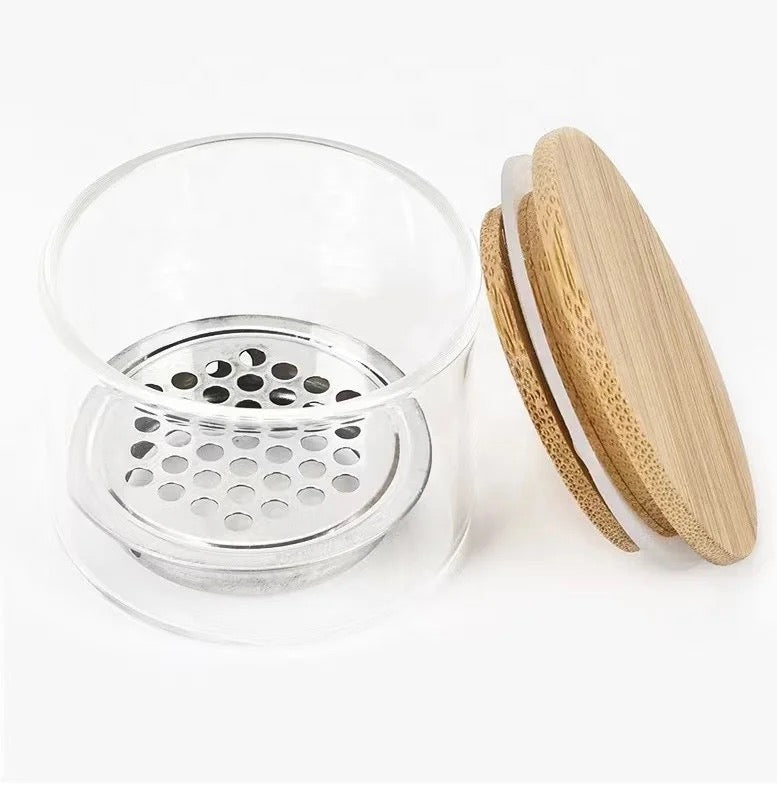 Dappen Dish With Lid And Filter - LB BEAUTY 