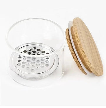 Dappen Dish With Lid And Filter - LB BEAUTY 