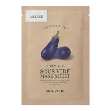 Skinfood eggplant sous vide mask sheet packaging on a white background. Iceland