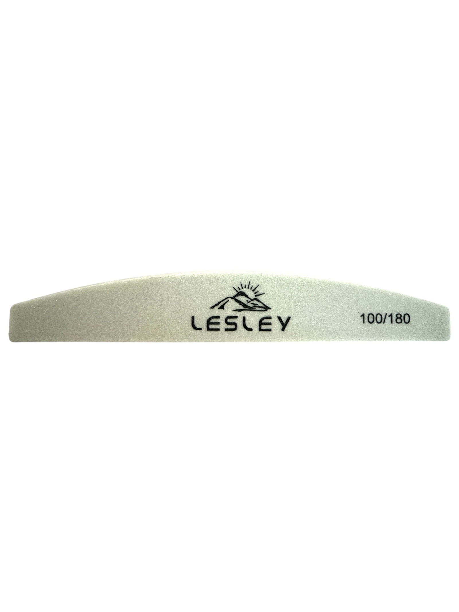 Lesley Half Moon Nail Buffer Grey 100/180 - LB BEAUTY 
