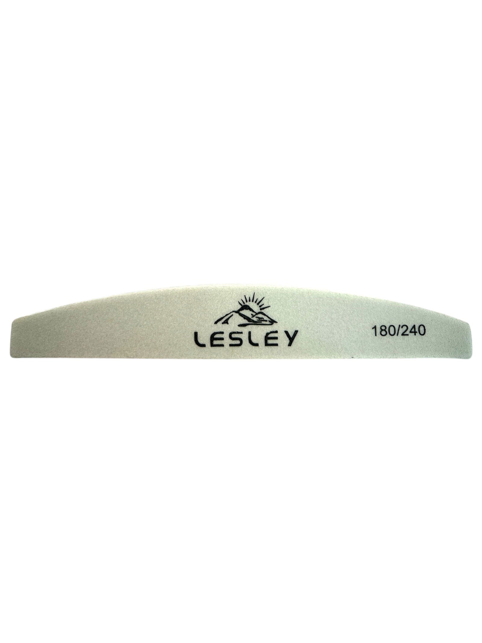 Lesley Half Moon Nail Buffer Grey 180/240 - LB BEAUTY 