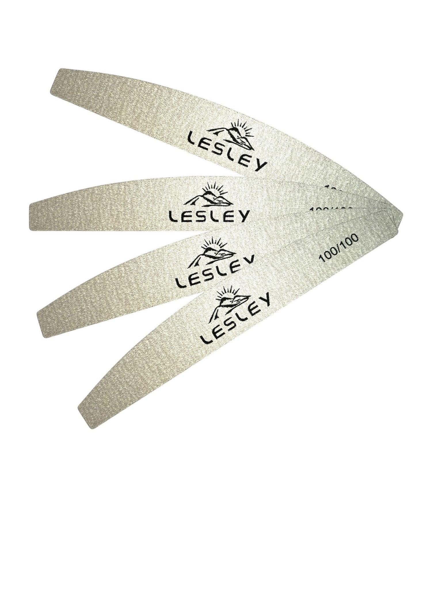 Lesley Half Moon Nail File Grey 100/100 - LB BEAUTY 