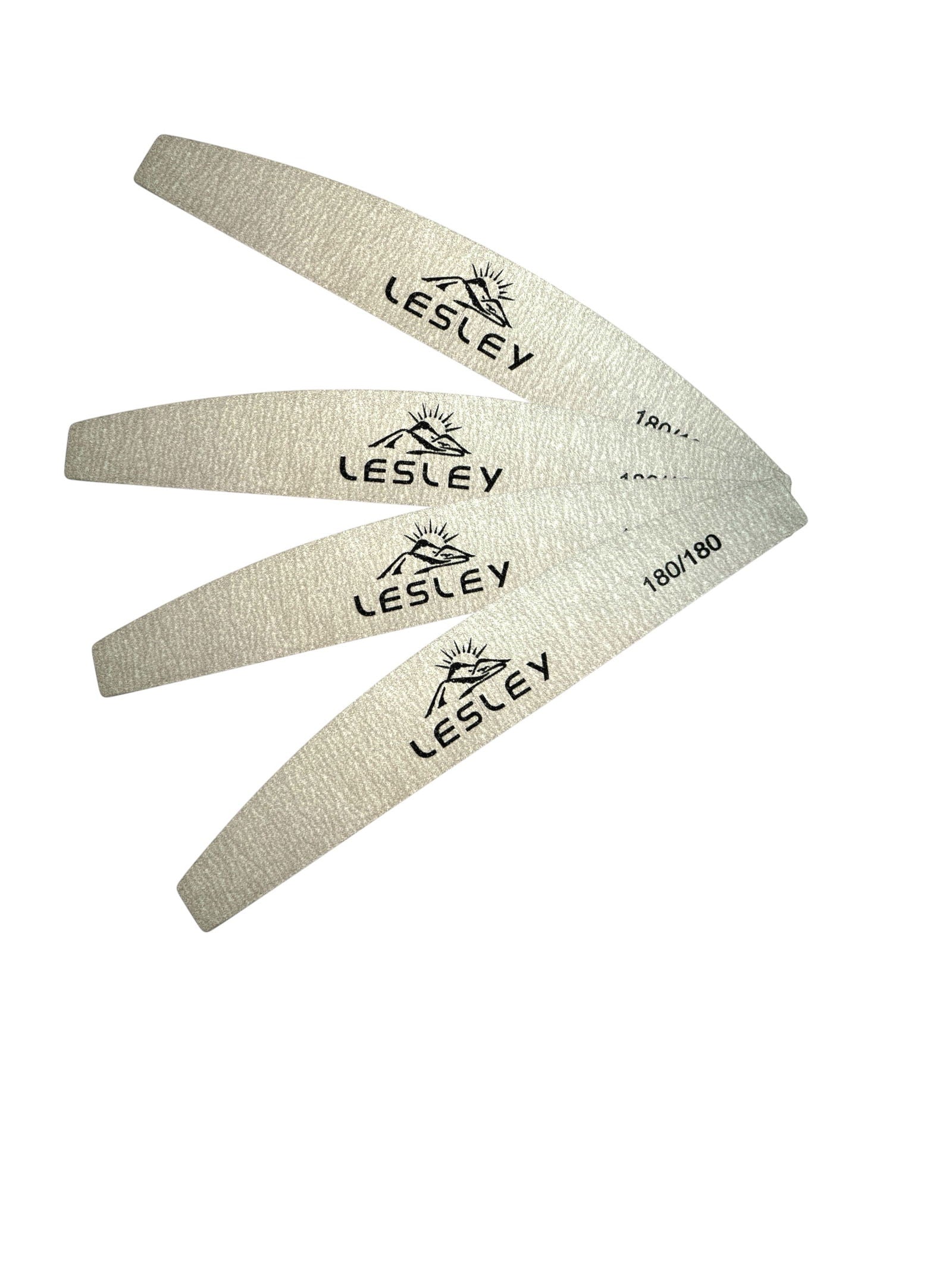Lesley Half Moon Nail File Grey 180/180 - LB BEAUTY 