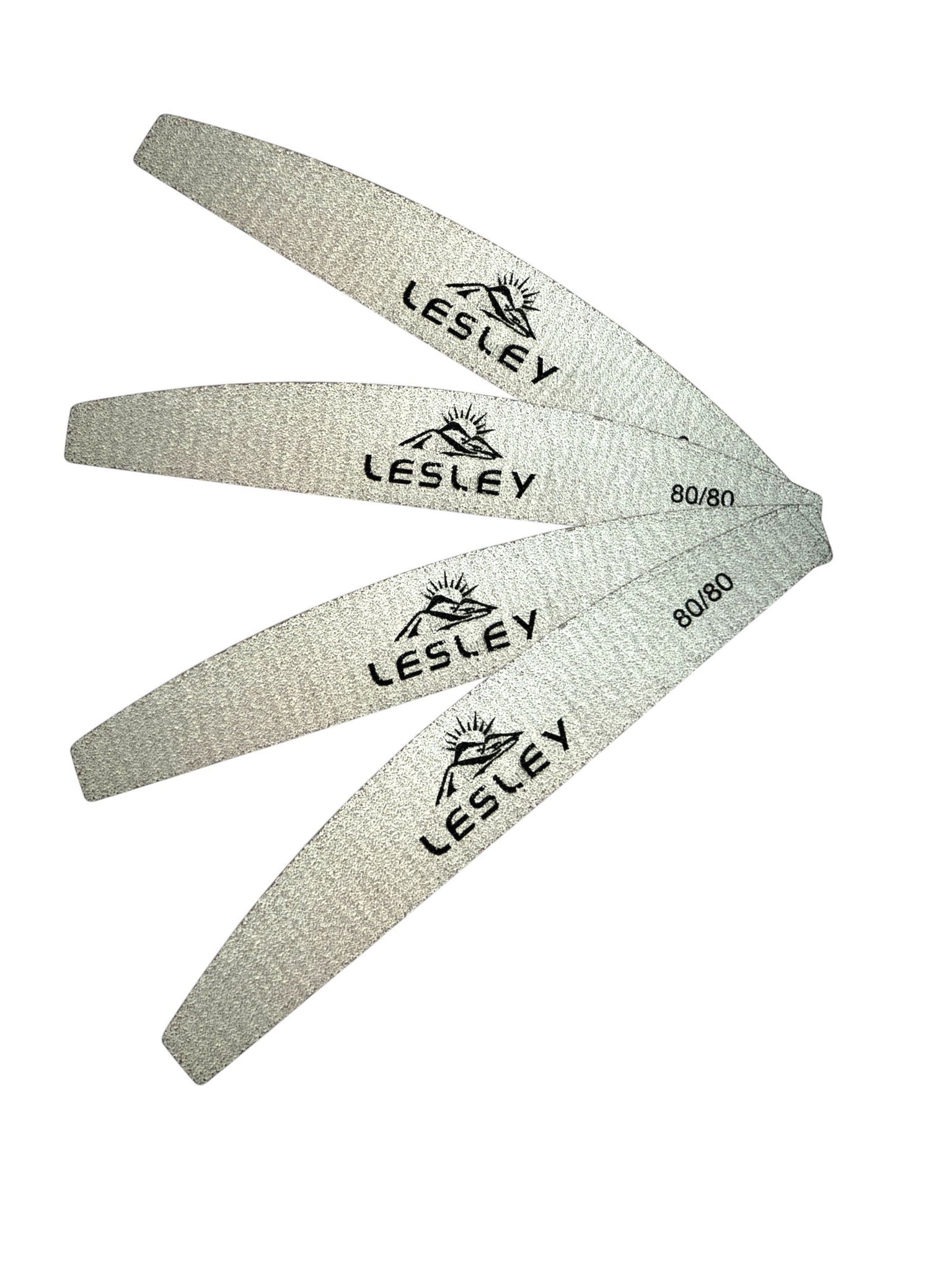 Lesley Half Moon Nail File Grey 80/80 - LB BEAUTY 