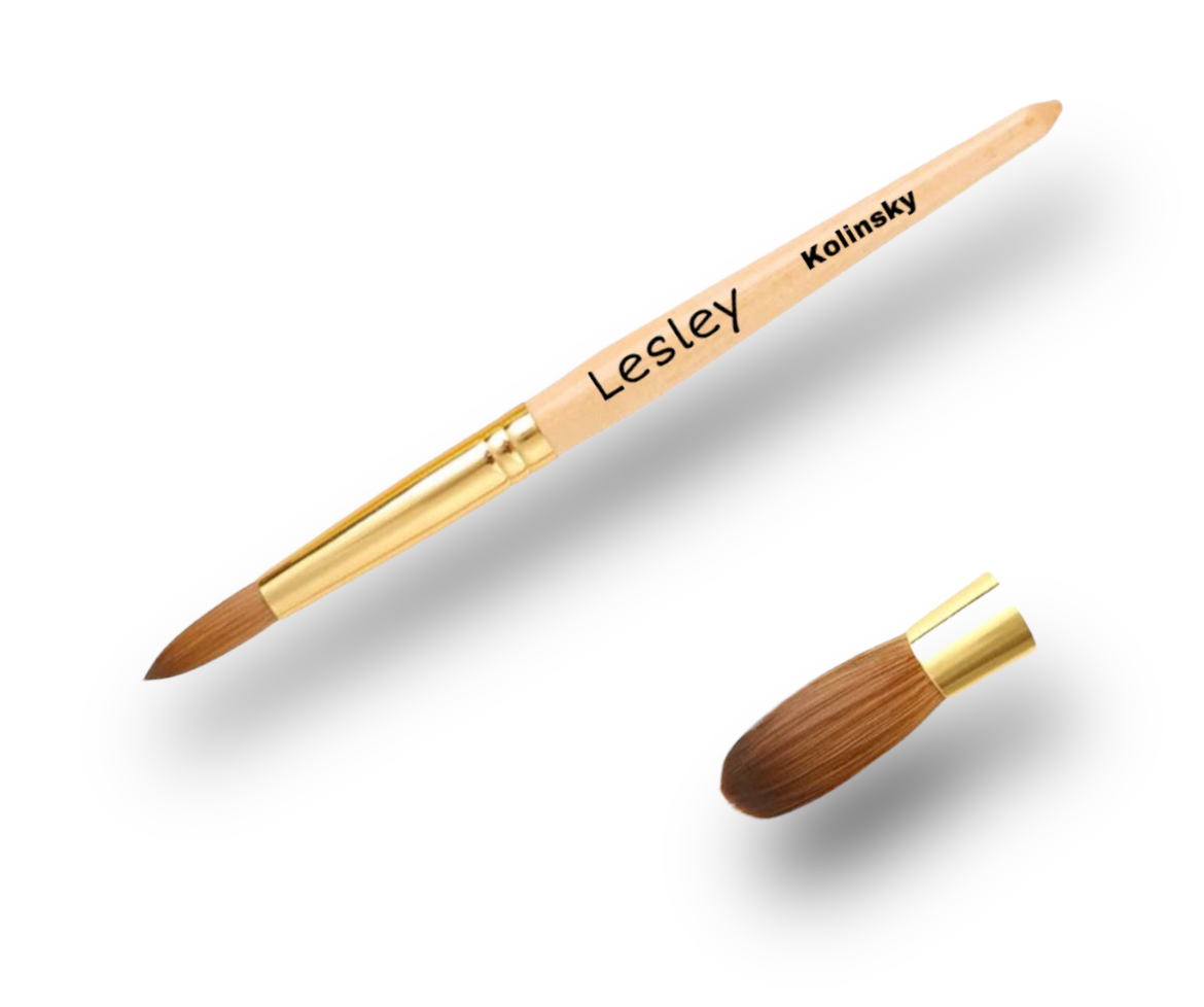 Lesley Kolinsky Acrylic Nail Brush Round Head - LB BEAUTY 