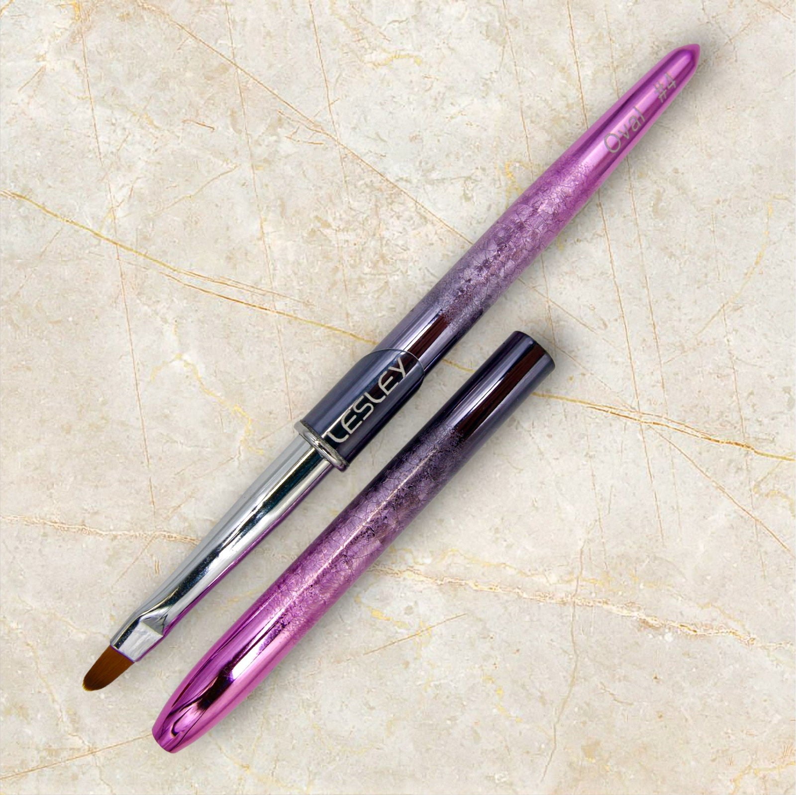 Lesley Nail Brush Oval Shape - LB BEAUTY 