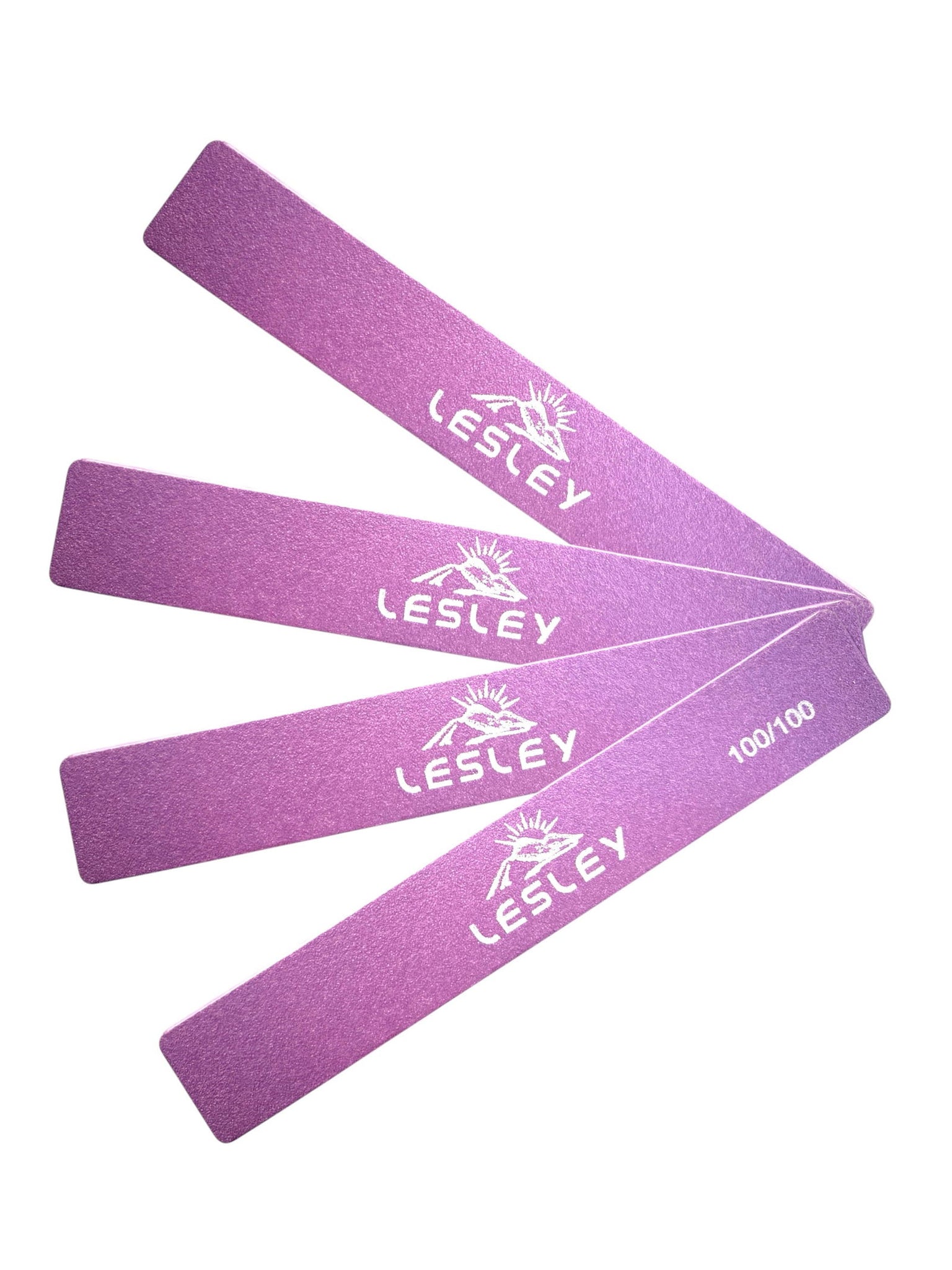 Lesley Square Shape Nail File Purple 100/100 - LB BEAUTY 