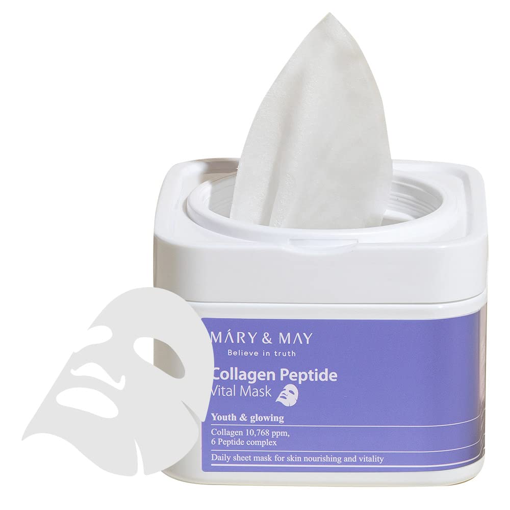 Mary&May Collagen Peptide Vita Mask 30stk - LB BEAUTY 