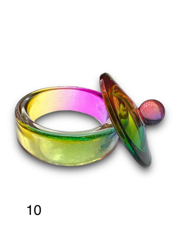 Multi Colored Dappen Dish With Lid #10 - LB BEAUTY 