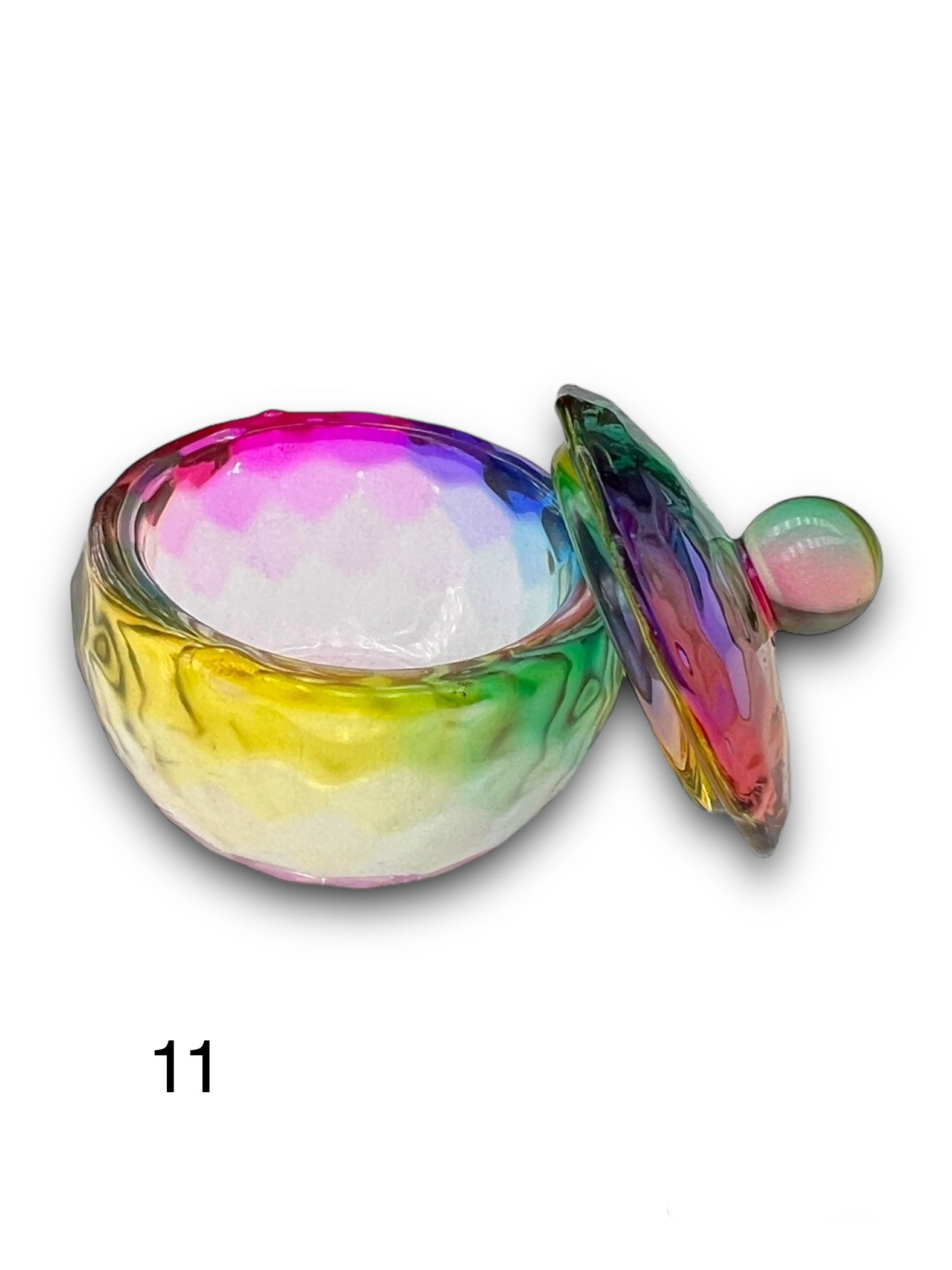 Multi Colored Dappen Dish With Lid #11 - LB BEAUTY 